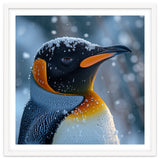 King Penguin Close Up In Snowy Environment thumbnail