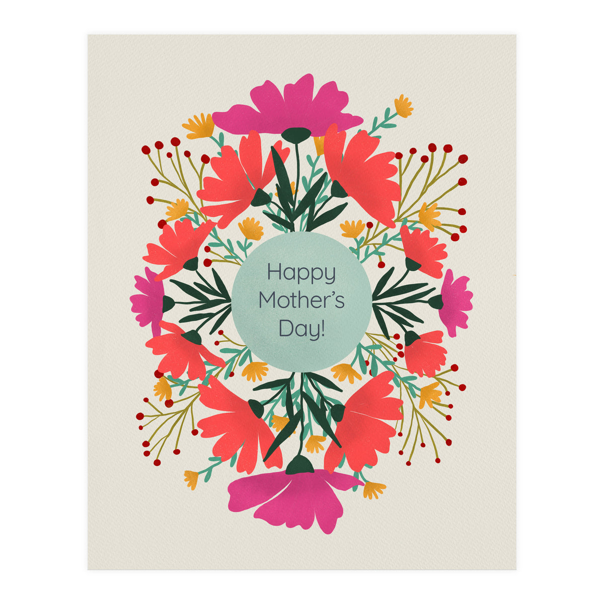 Happy mother's day floral design (Print Only)