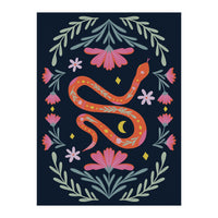 Cute Floral Snake (Print Only)