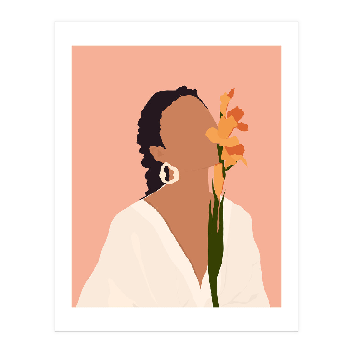 Fervor, Depth Of Feeling, Love Affection Lust Crush, Bohemian Woman Longing Pastel (Print Only)