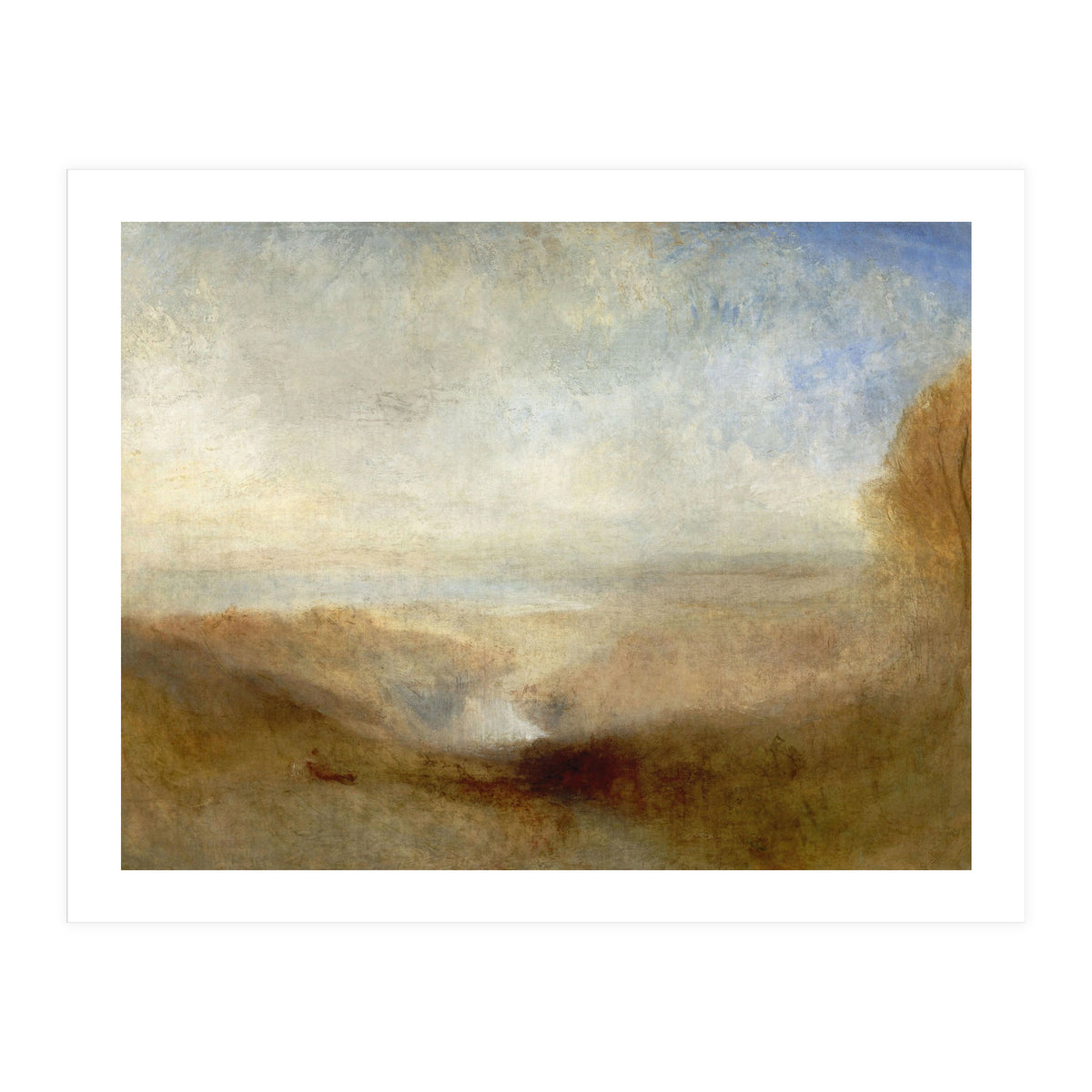 'Landscape with a River and a Bay in the Background', 1835, Oil on canvas, 123 x 93 cm. (Print Only)