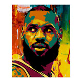 LeBron James Colorful abstract (Print Only) thumbnail