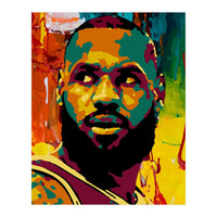 LeBron James Colorful abstract (Print Only)