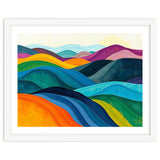 Abstract Vibrant Rolling Hills Landscape Art thumbnail
