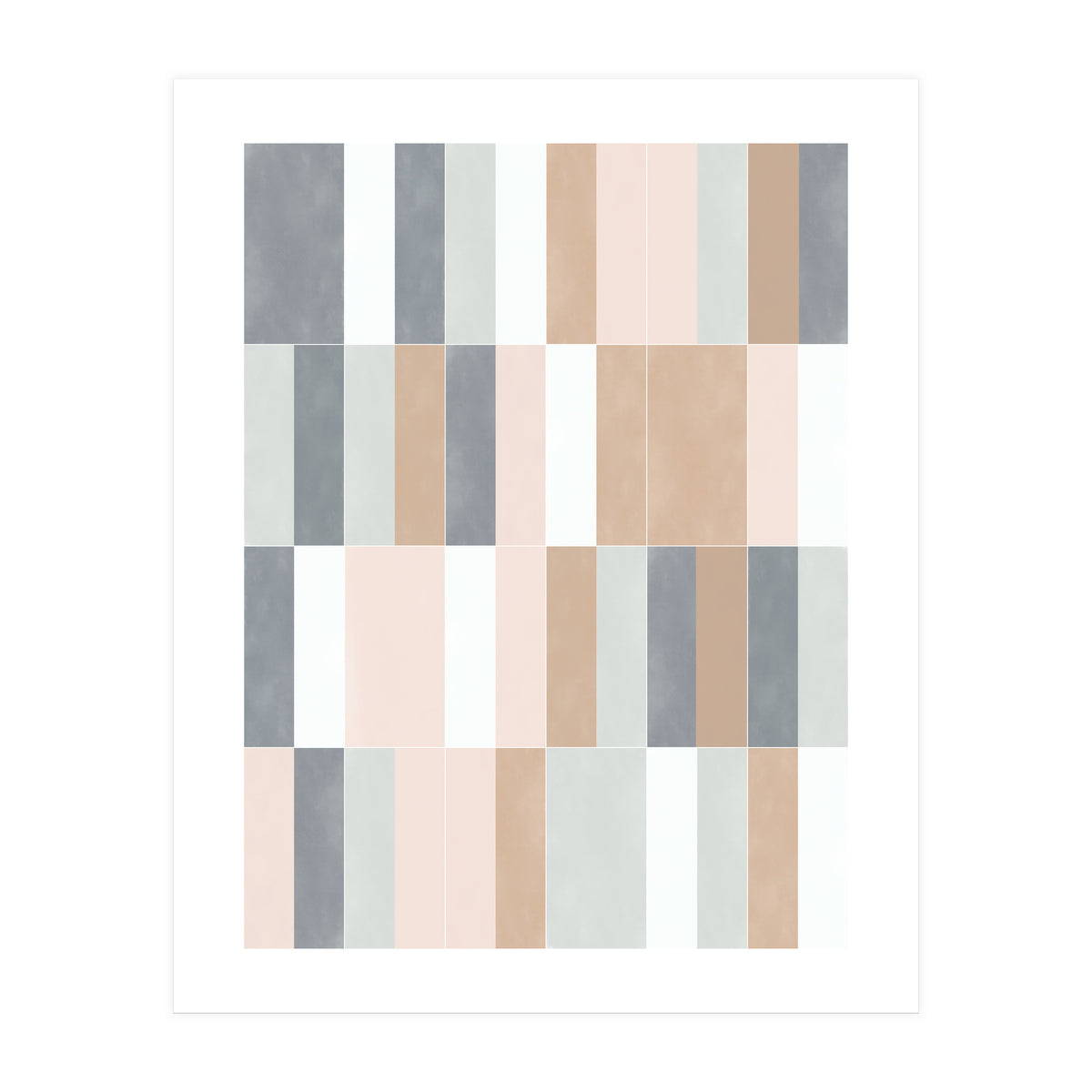 Muted Pastel Tiles 02 (Print Only)