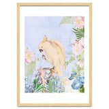 White Cockatoo In Flower Jungle thumbnail