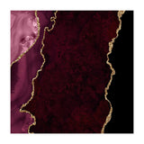Burgundy & Gold Agate Texture 15  (Print Only) thumbnail