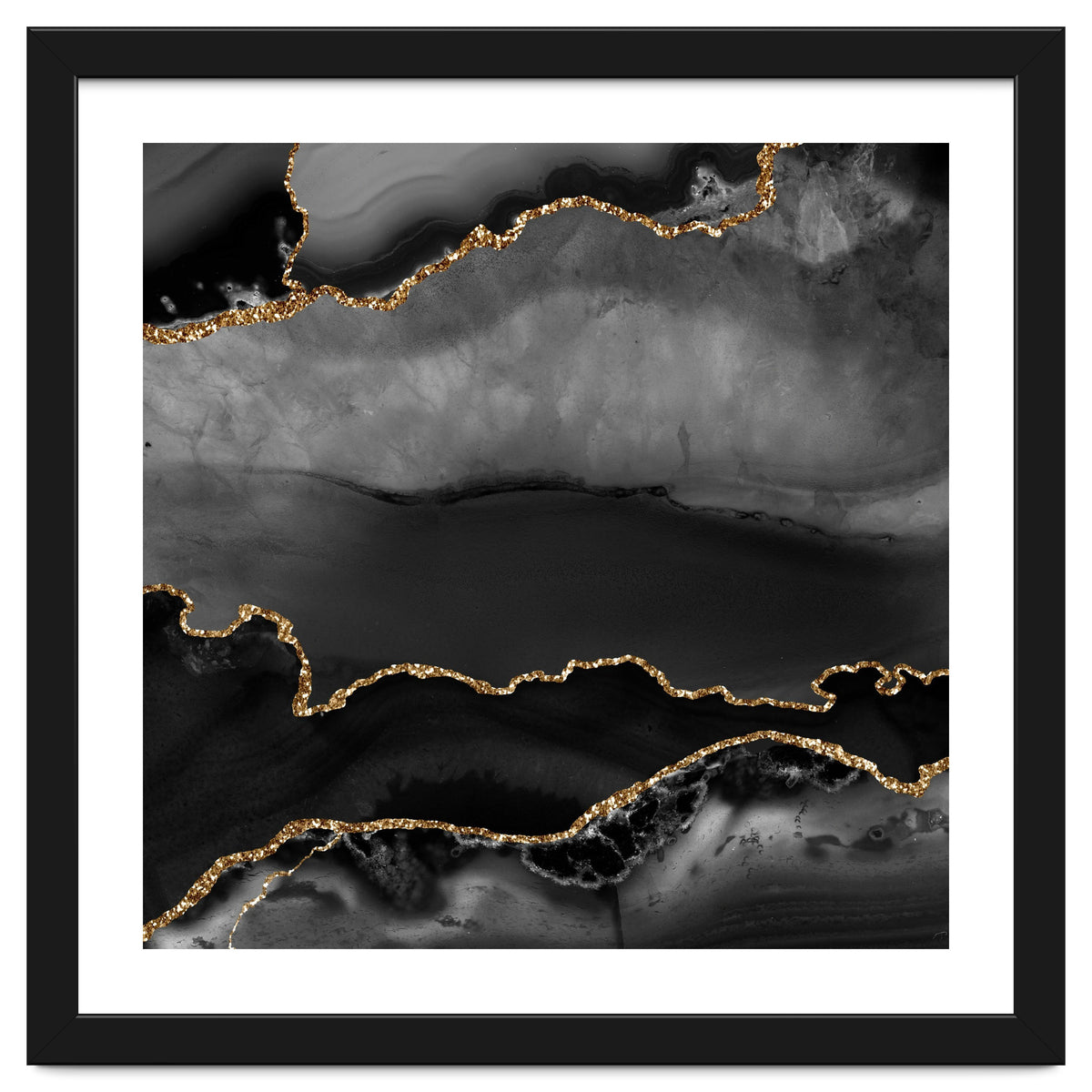 Black & Gold Agate Texture 02