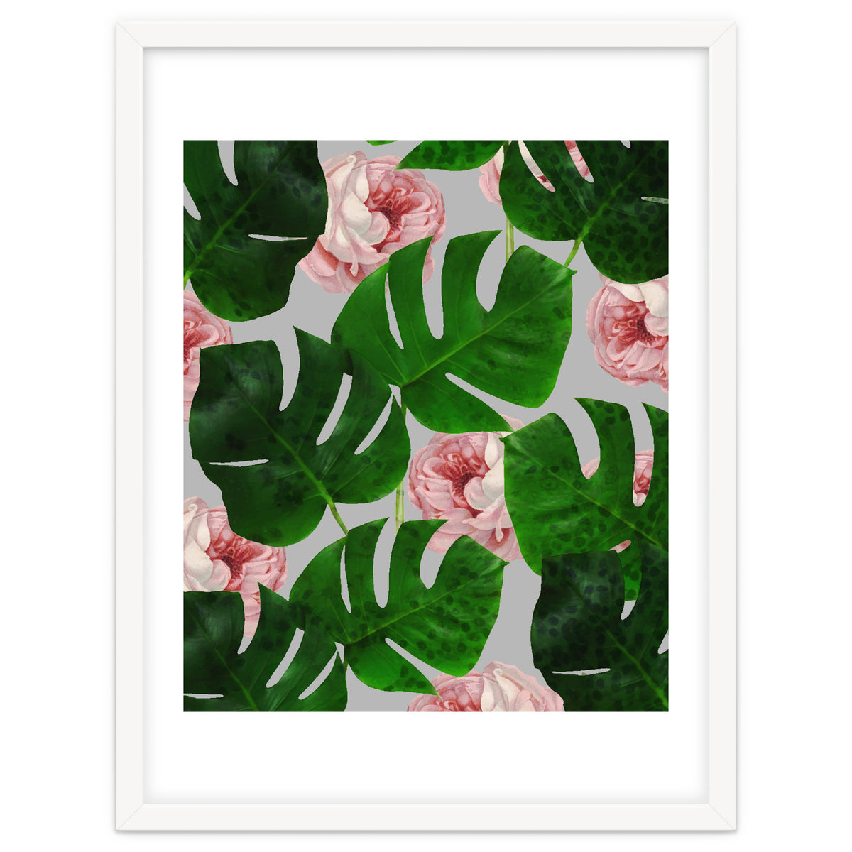 Monstera & Rose Pattern