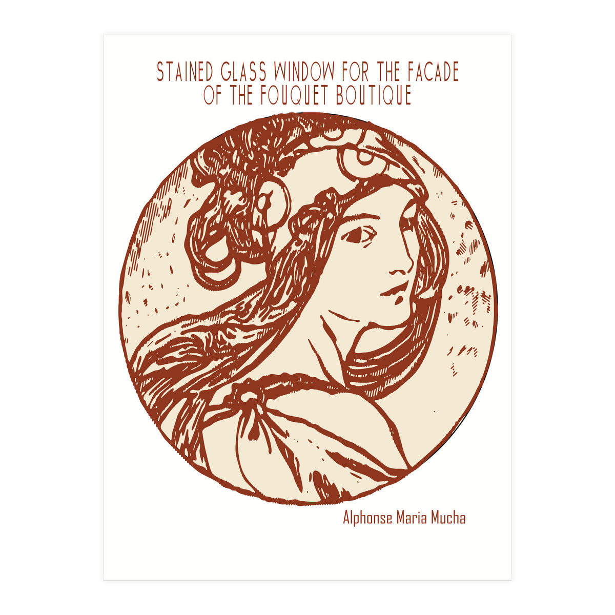 Stained Glass Window For The Facade Of The Fouquet Boutique – (Print Only)