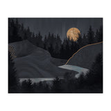 Abstract Landscape Midnight Moon (Print Only) thumbnail