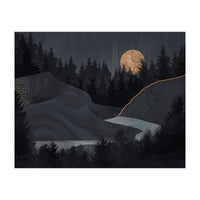 Abstract Landscape Midnight Moon (Print Only)