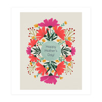 Happy mother's day floral design (Print Only)
