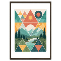 Geometric Convergence: A Mosaic of the Alpine Wilderness