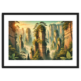 Vintage China, Zhangjiajie Stone Pillars Poster thumbnail