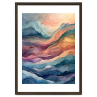 Abstract Fluid Mountain Landscape Art