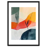 Minimalist Botanical Abstract Art with Organic Overlapping Shapes thumbnail