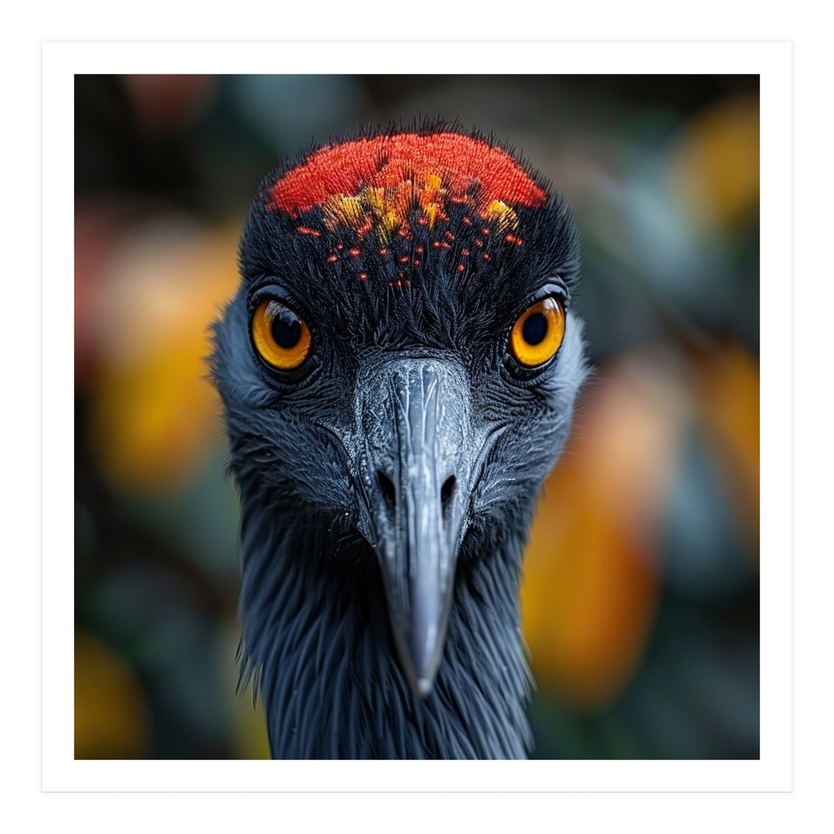 Close Up Of A Strikingly Beautiful Bird Face (Print Only)
