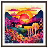 Folk Sunset Over Mountain Lake thumbnail