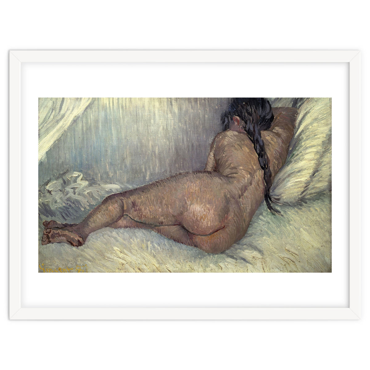 Dutch school. Naked woman. 1887. Oil on canvas (38 x 61 cm). Paris, private collection.