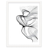 Abstract Black And White Swirls And Lines Flowing Art thumbnail