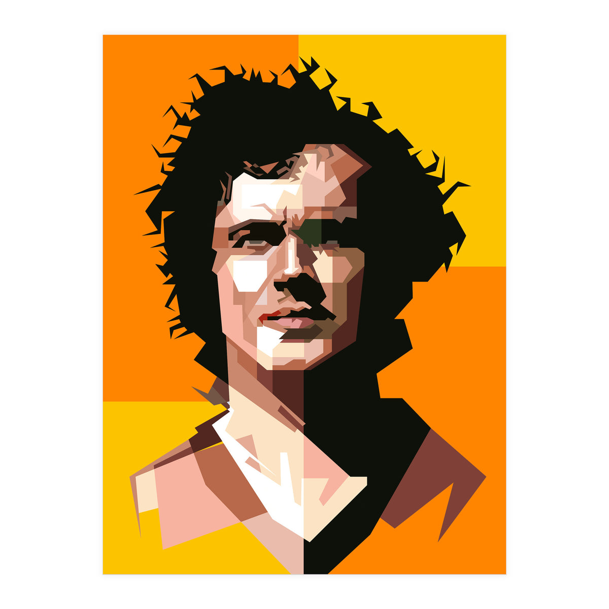 Retro Franz Beckenbauer Football  (Print Only)