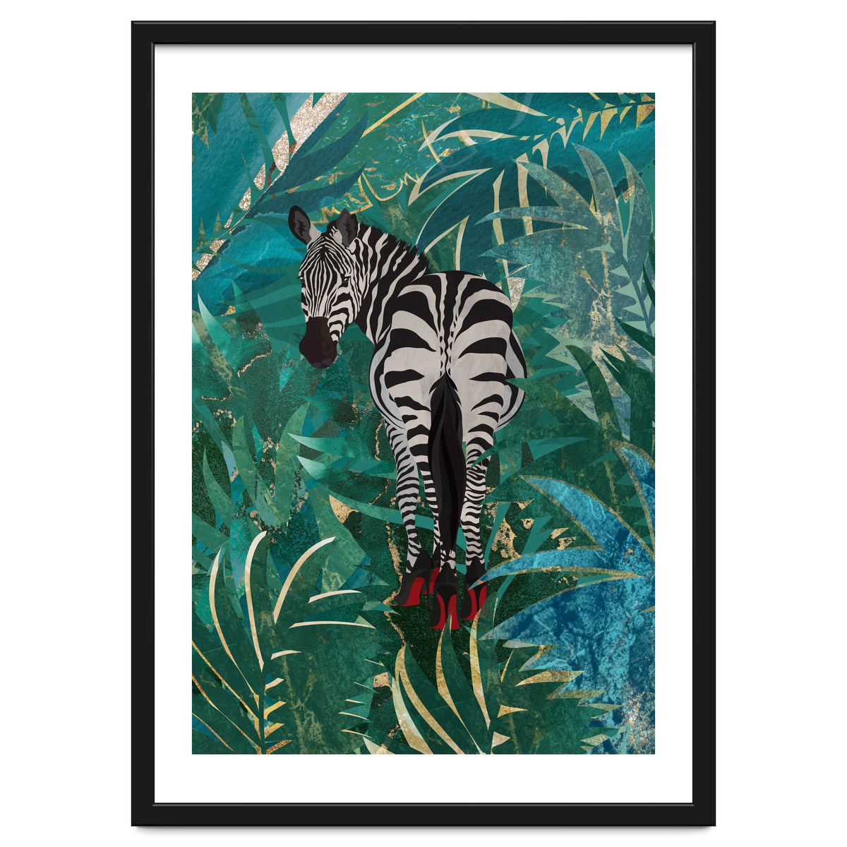 Zebra in the Jungle Heels