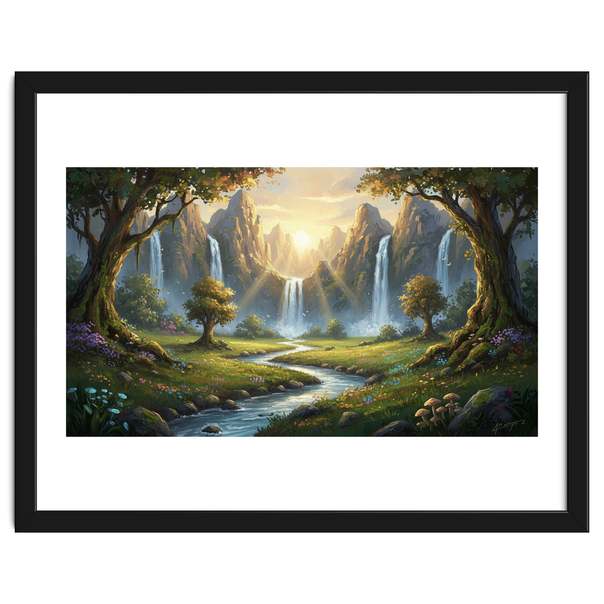 Enchanted Waterfall Meadow
