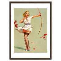 Pinup Sexy Girl Playing A Cupid