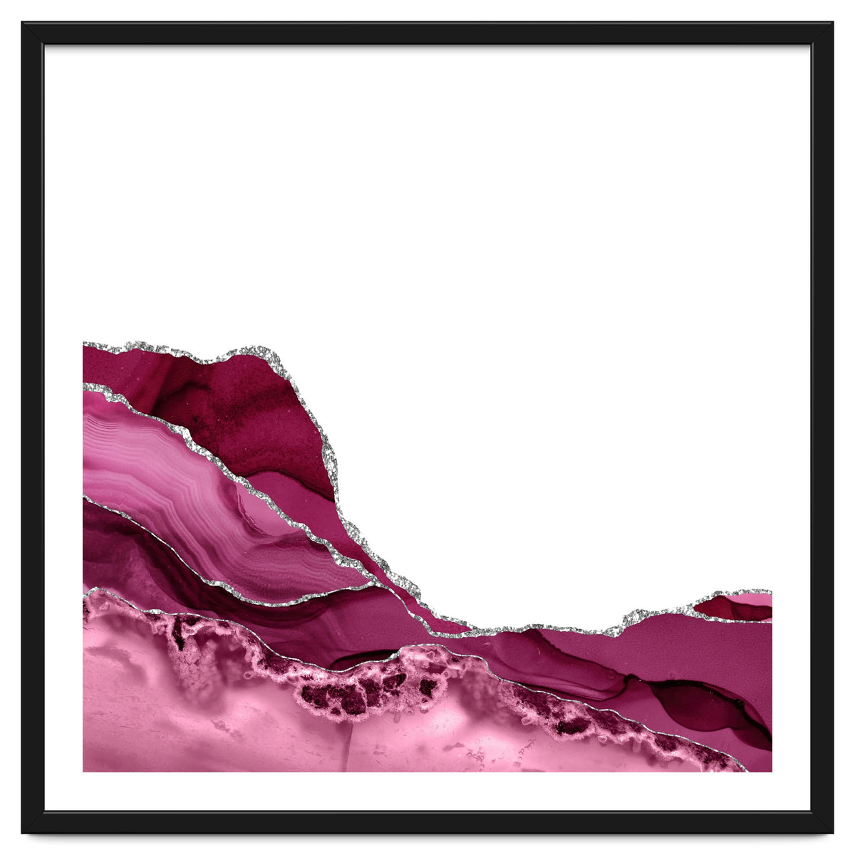 Burgundy & Silver Agate Texture 09
