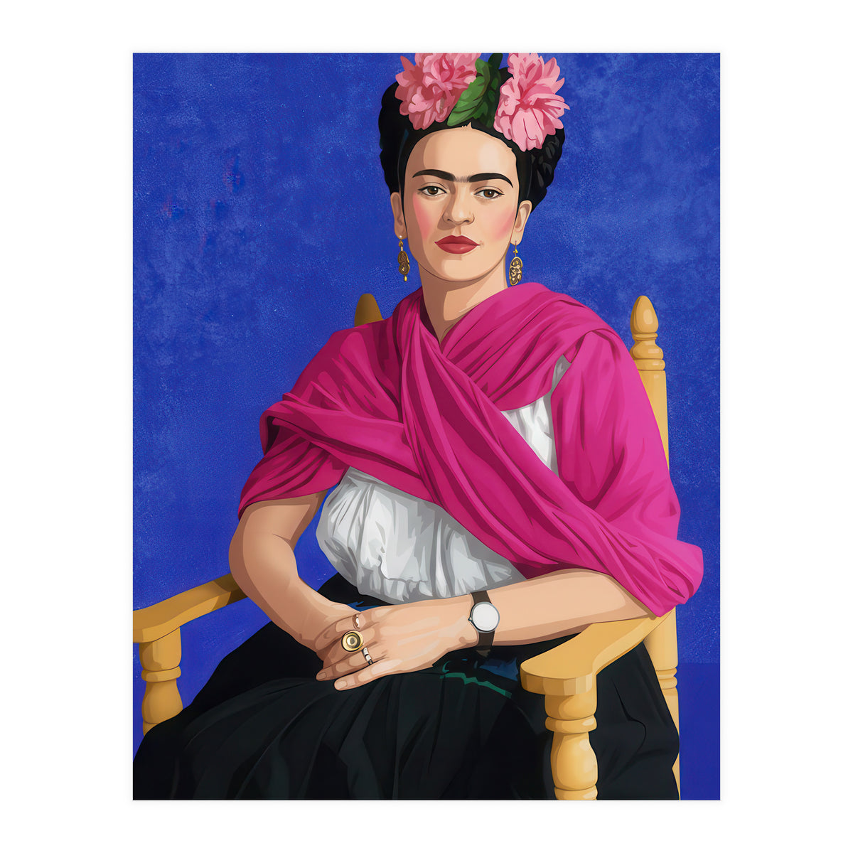 Frida Kahlo Portrait Illustration (Print Only)