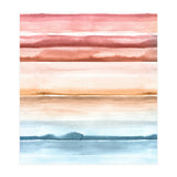 Watercolour Abstract Stripes Red Blue (Print Only) thumbnail