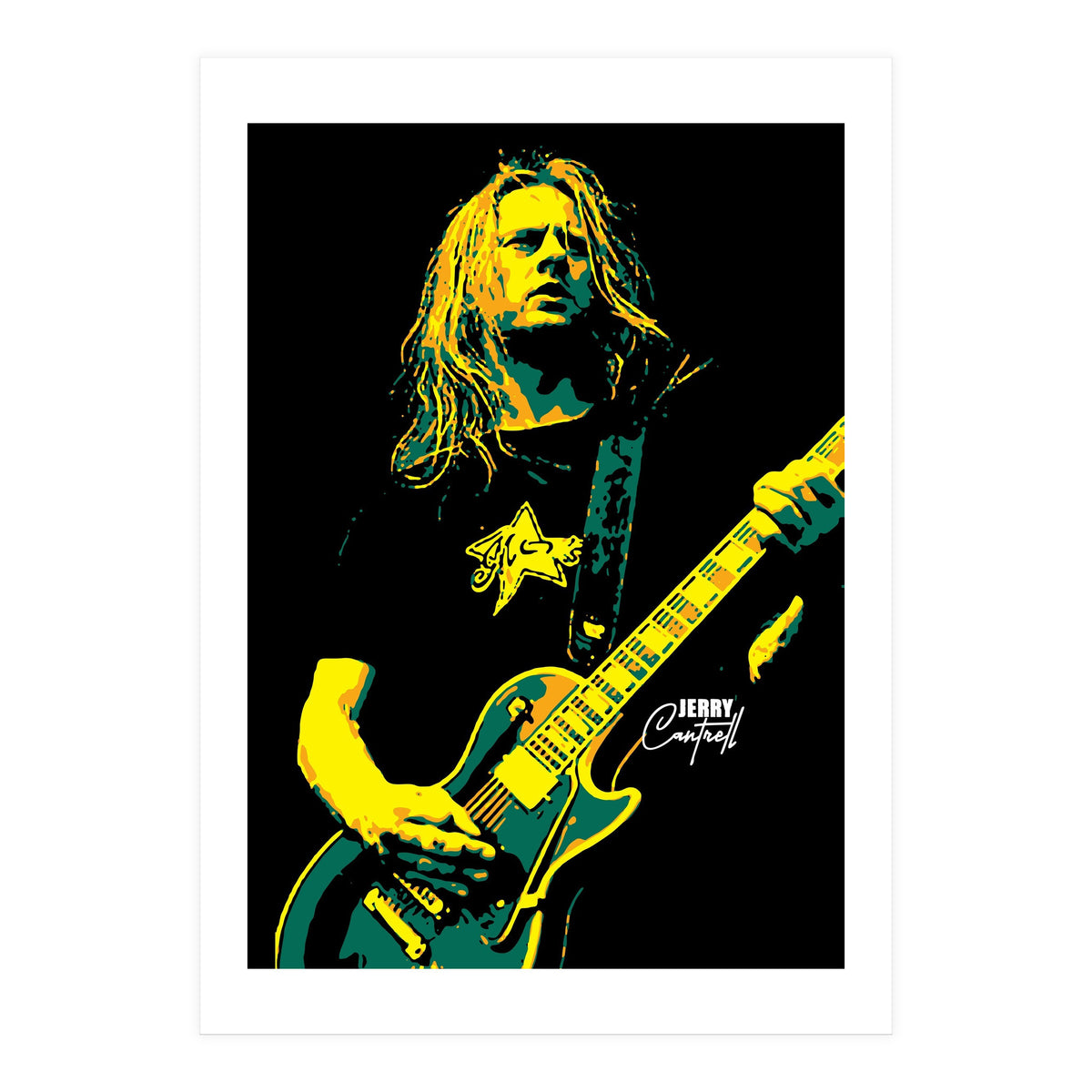Jerry Cantrell American Heavy Metal Guitarist Legend (Print Only)