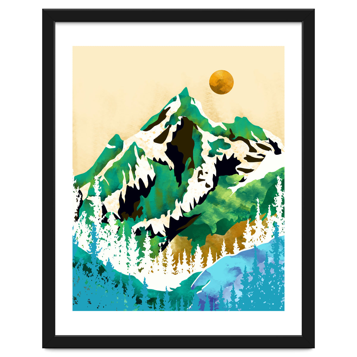 Grass Is Greener Wherever It Is Loved Positivity Nature Landscape Snow, Winter Mountains Painting Forest, Wild Travel Adventure