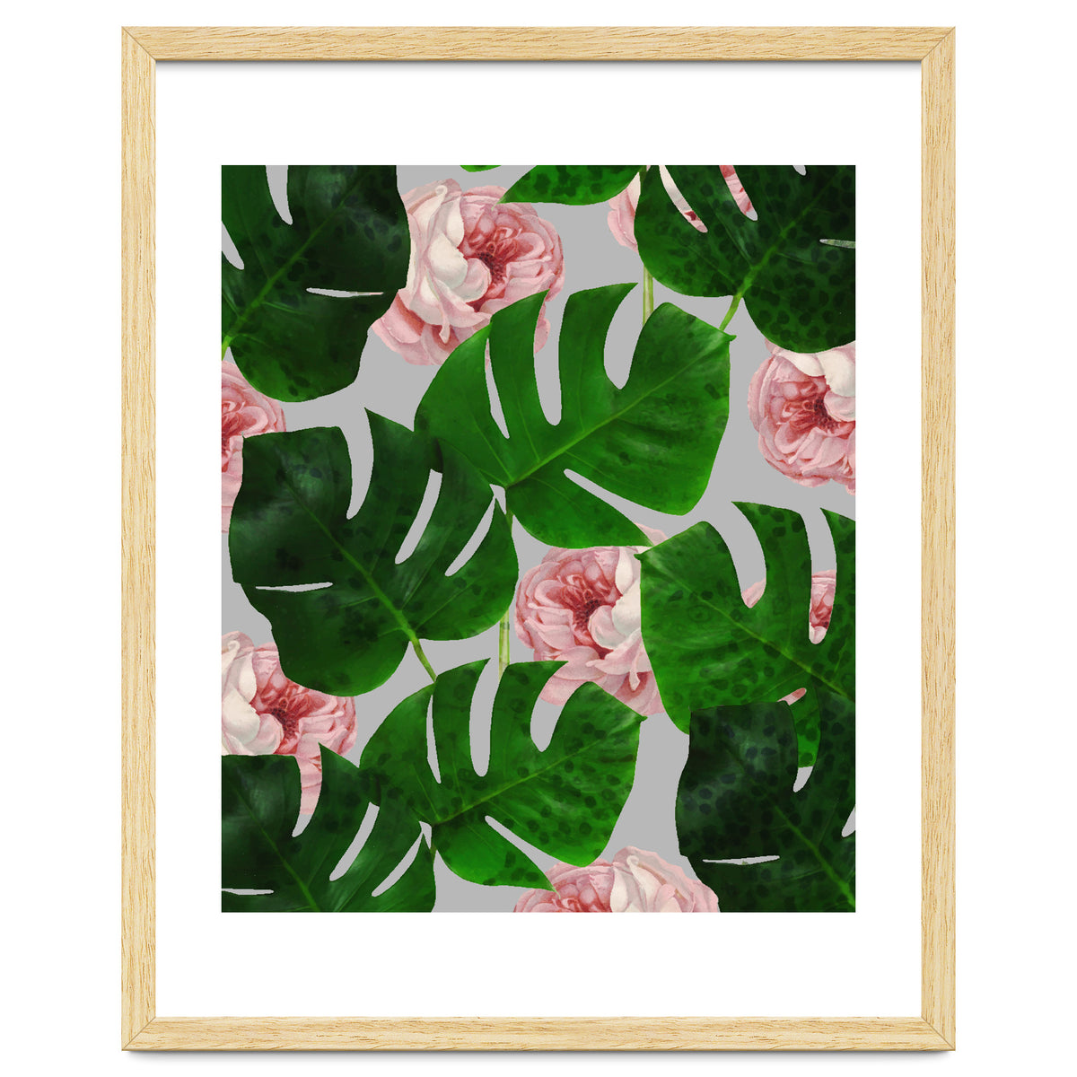 Monstera & Rose Pattern