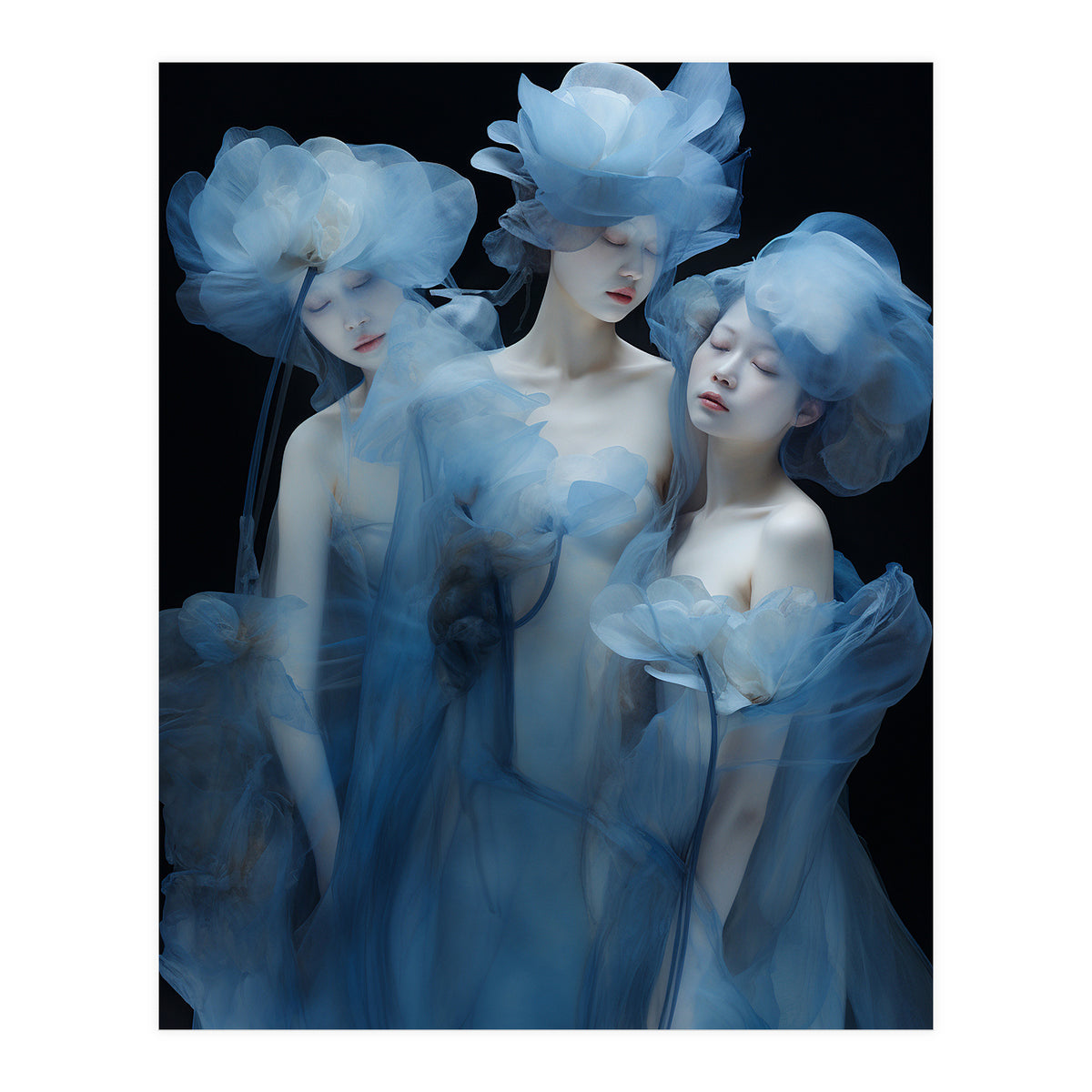 Adam247 Three Woman In Blue Costumes With Flowers In Their Hair A7e8c3e3 Cb3b 42a1 8296 B9a18a54076f Copy (Print Only)