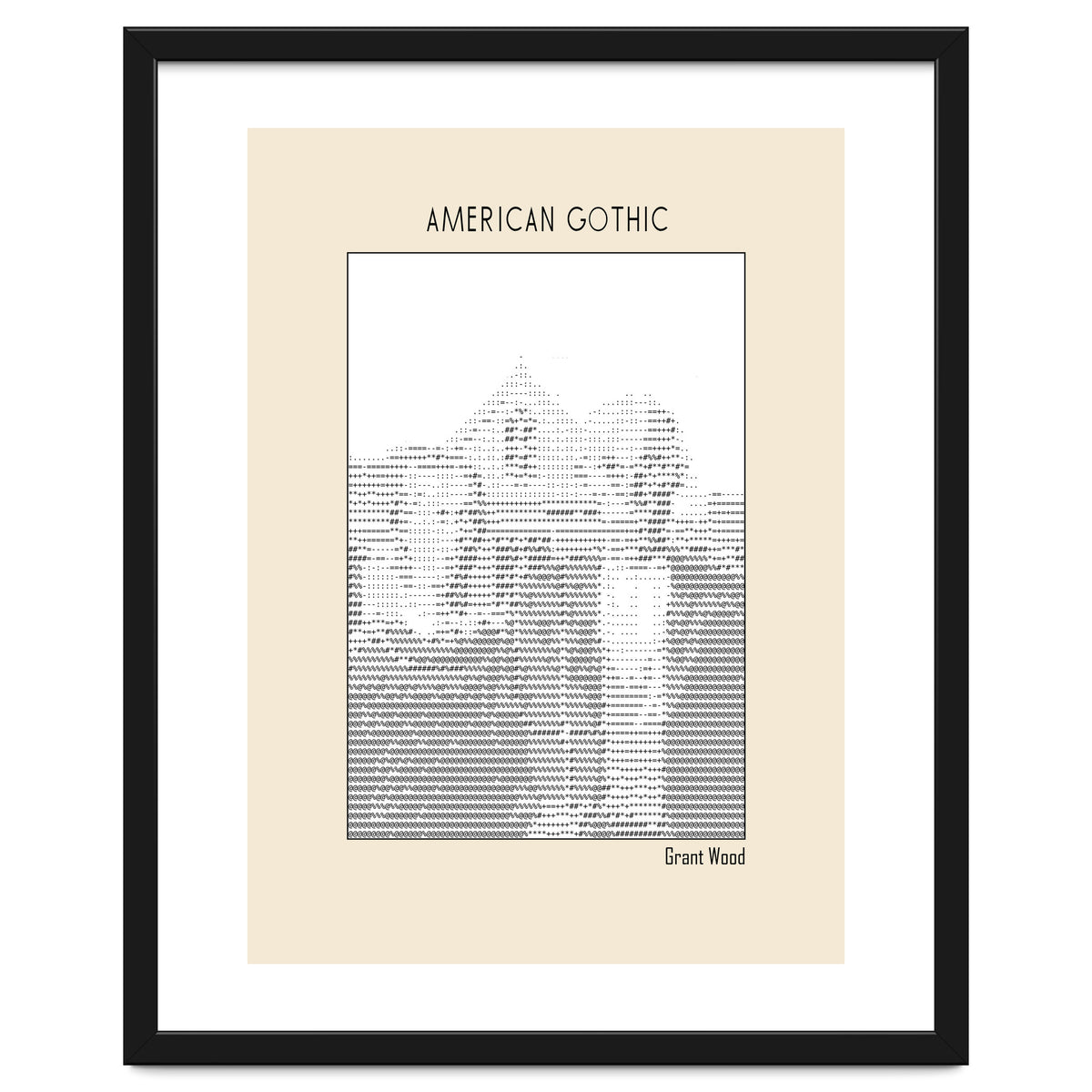 American Gothic – Grant Wood (ascii Art)