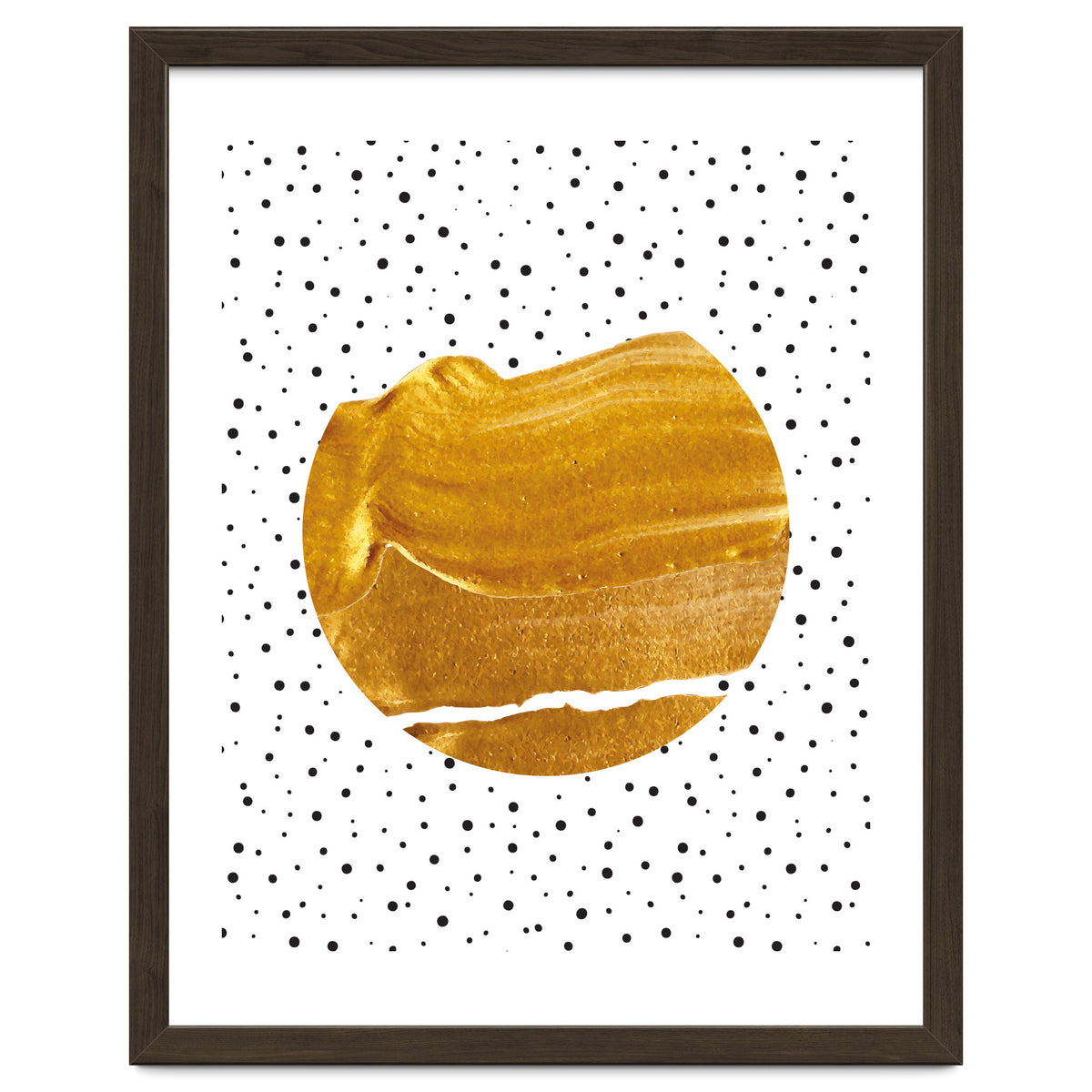 Stay Gold | Abstract Geometric Painting | Polka Dots Quirky Eclectic | Modern Boho Luxe