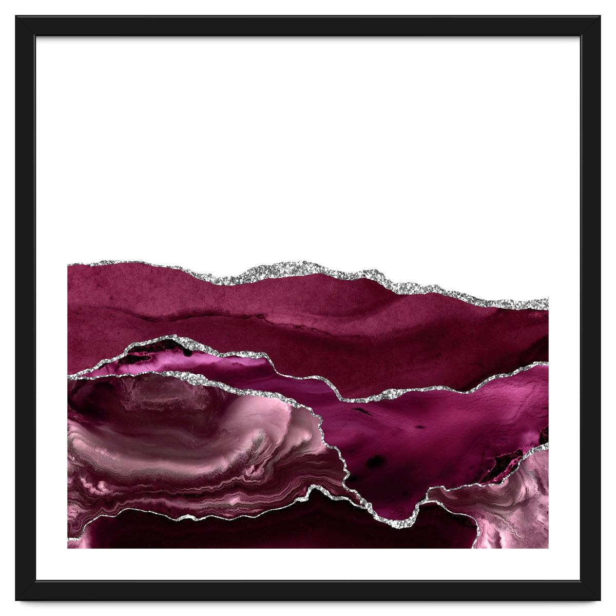 Burgundy & Silver Agate Texture 11