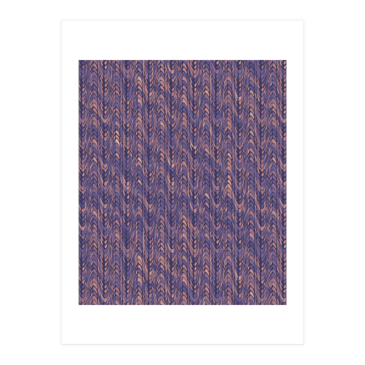 End Of Silence, Dark Purple Neutral Graphic Design, Eclectic Texture Pattern (Print Only)