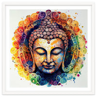 Rainbow Mandala Buddha Portrait