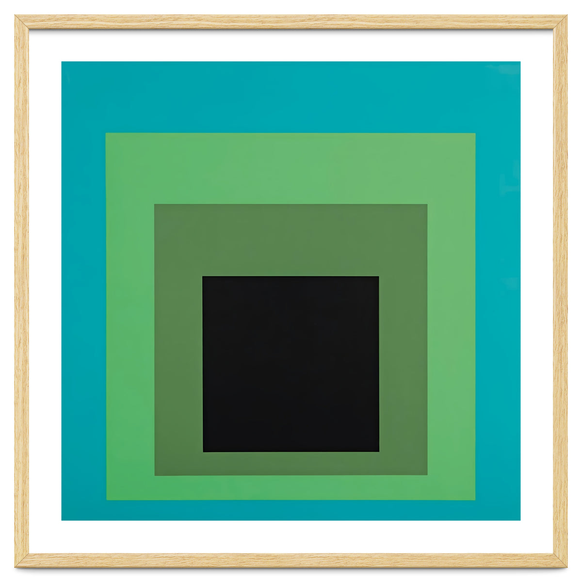 JOSEF ALBERS - HOMAGE TO THE SQUARE GREEN BLACK
