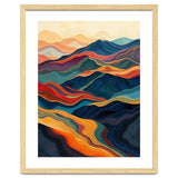 Abstract Mountain Landscape Art with Fluid Textures thumbnail