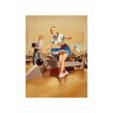 Sexy Pinup Girl On Bowling Incident (Print Only) thumbnail