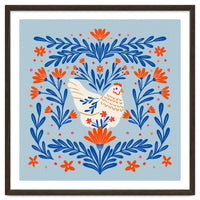 Blooming Chicken Blue And Orange