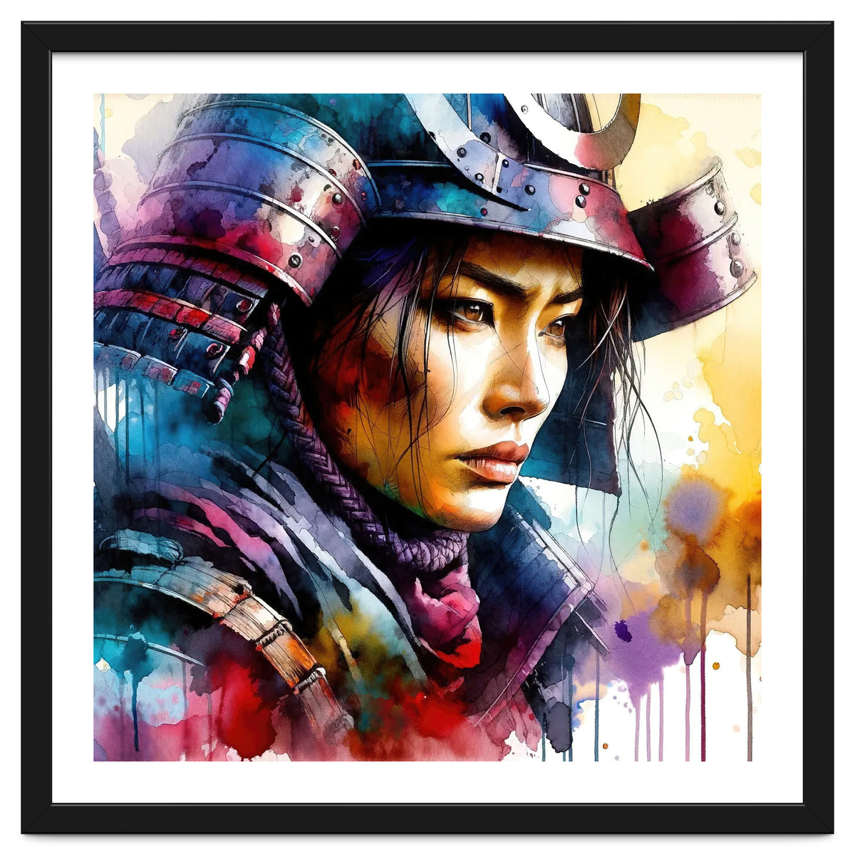 Samurai Asian Warrior Woman Portrait