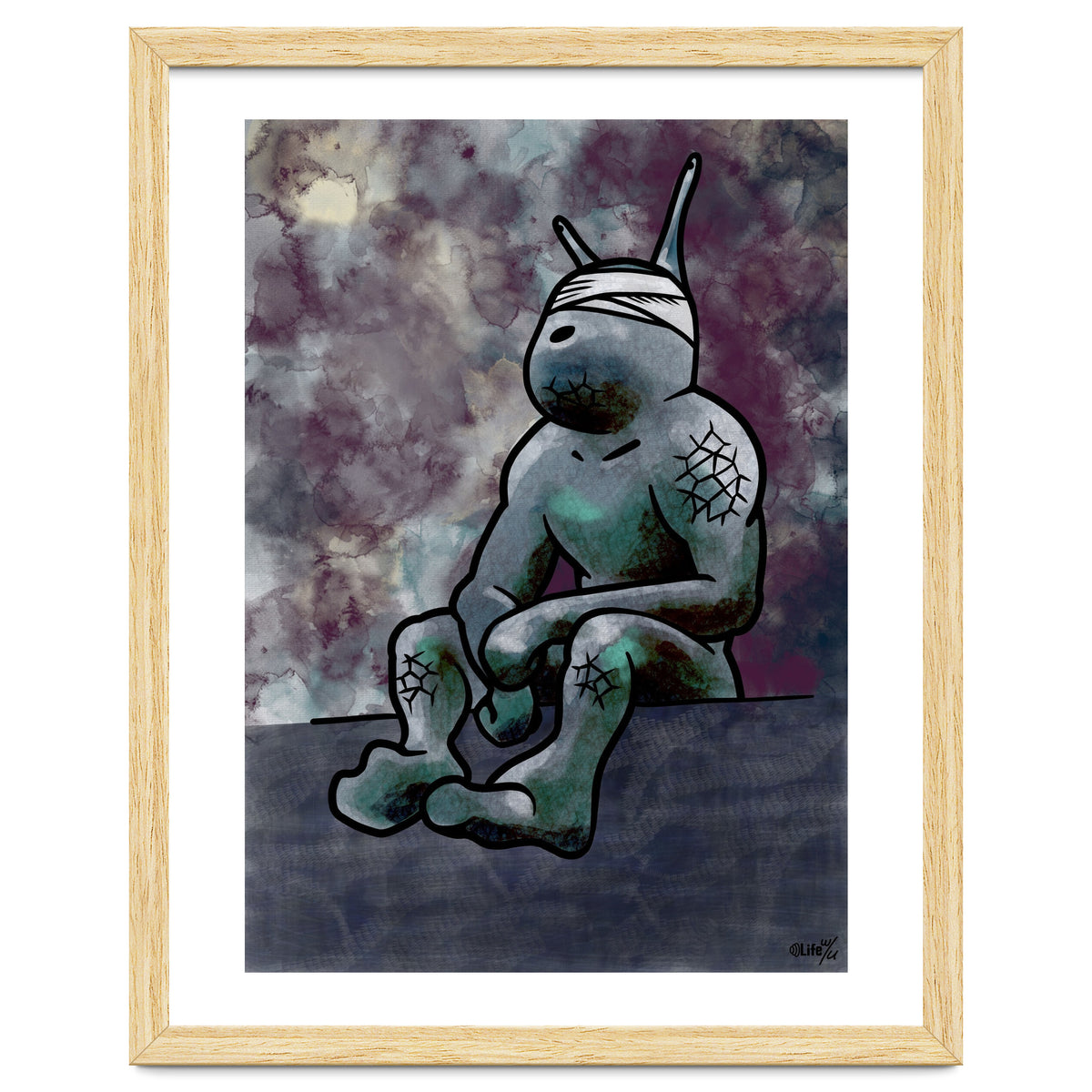 Sitting Sluggy (Lwuba 049 Meku Sitting Watercolor)