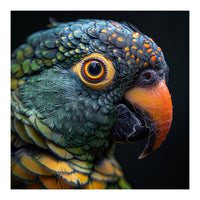 Close Up Of A Colorful Parrot's Face (Print Only)