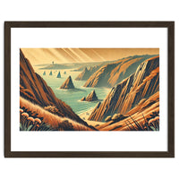Vintage Cliffside Serenity Poster