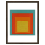 JOSEF ALBERS - HOMAGE TO THE SQUARE GREEN RED YELLOW ORANGE thumbnail